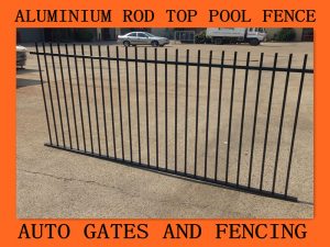 Aluminium rod top pool fence